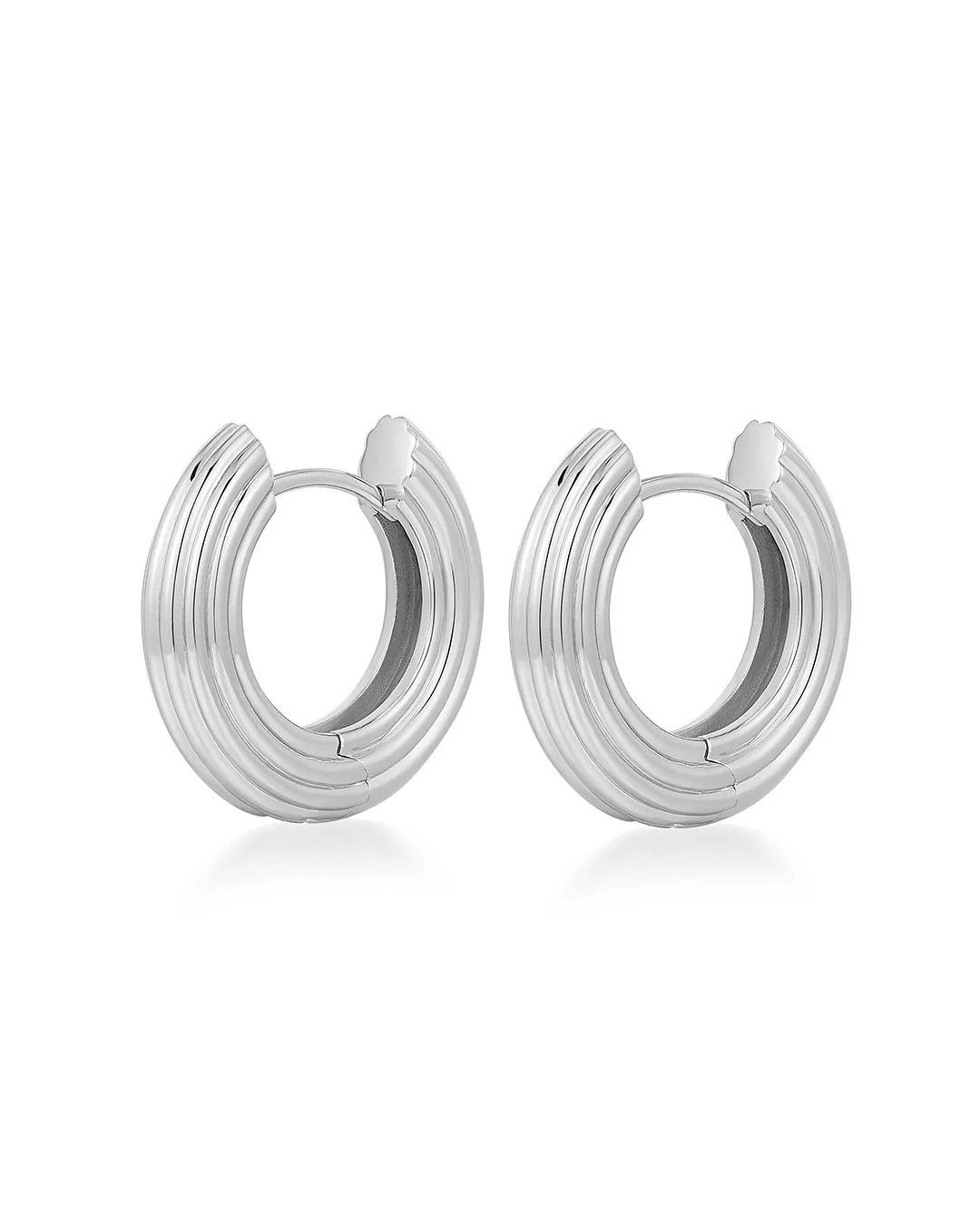 The Mini Ridged Amalfi Hinge Hoops sold by Luv Aj product image thumbnail 2