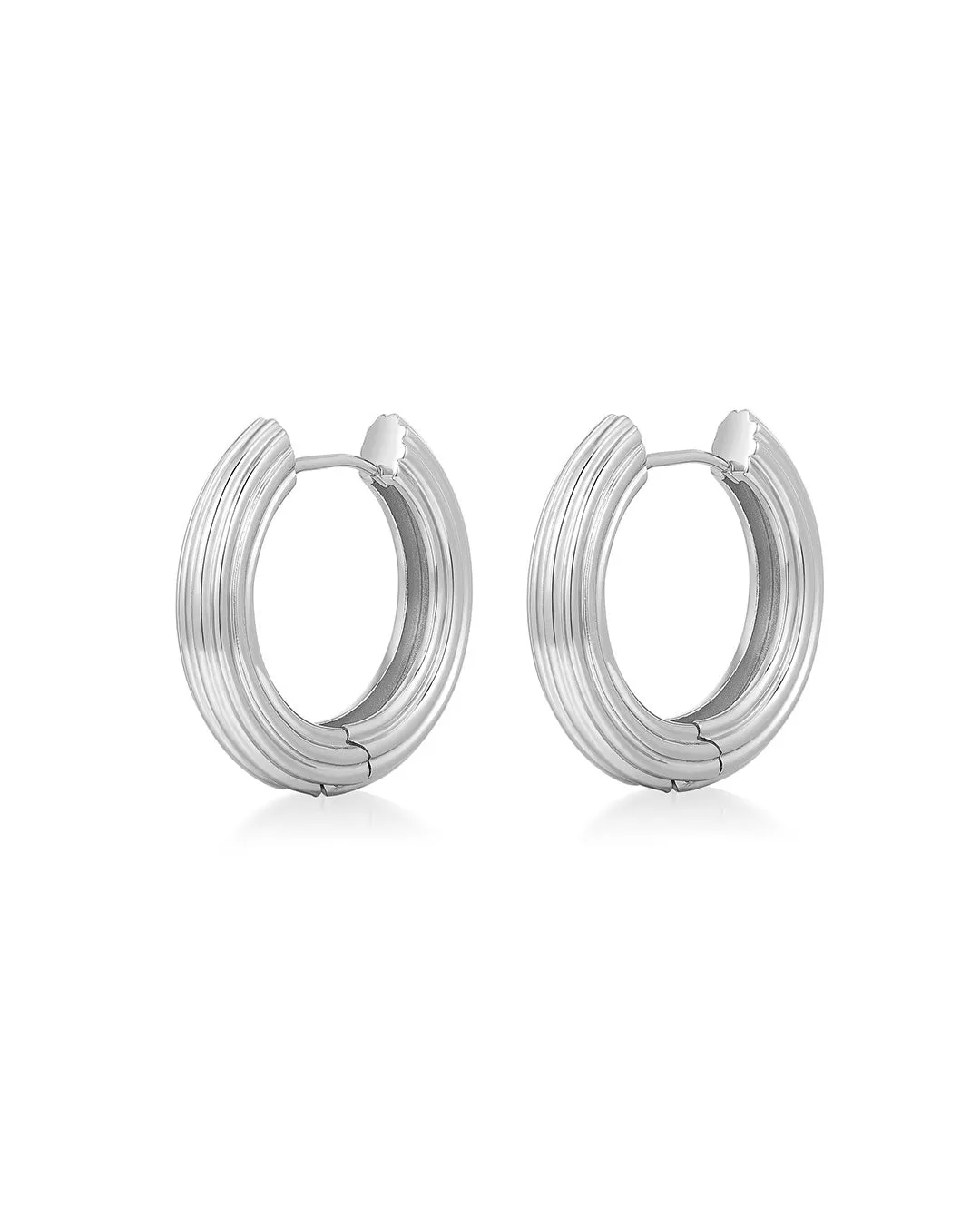 The Ridged Amalfi Hinge Hoops sold by Luv Aj product image thumbnail 2