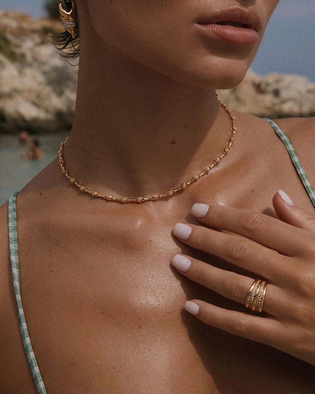 The Coquille Tennis Necklace sold by Luv Aj product image thumbnail 4