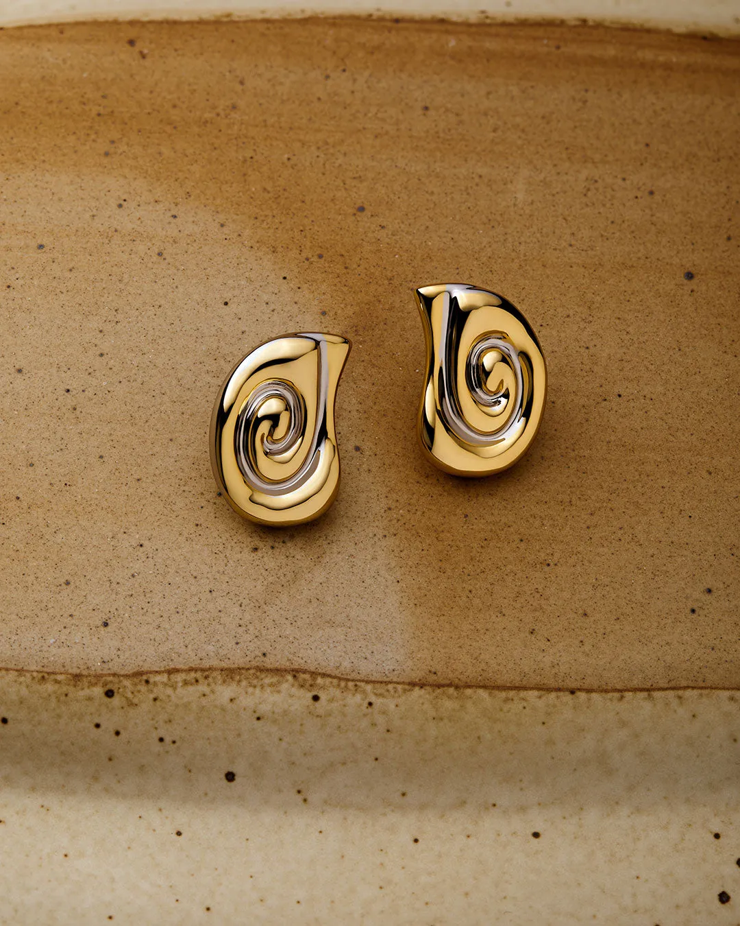 The Two-Tone Coquille Studs sold by Luv Aj product image thumbnail 2