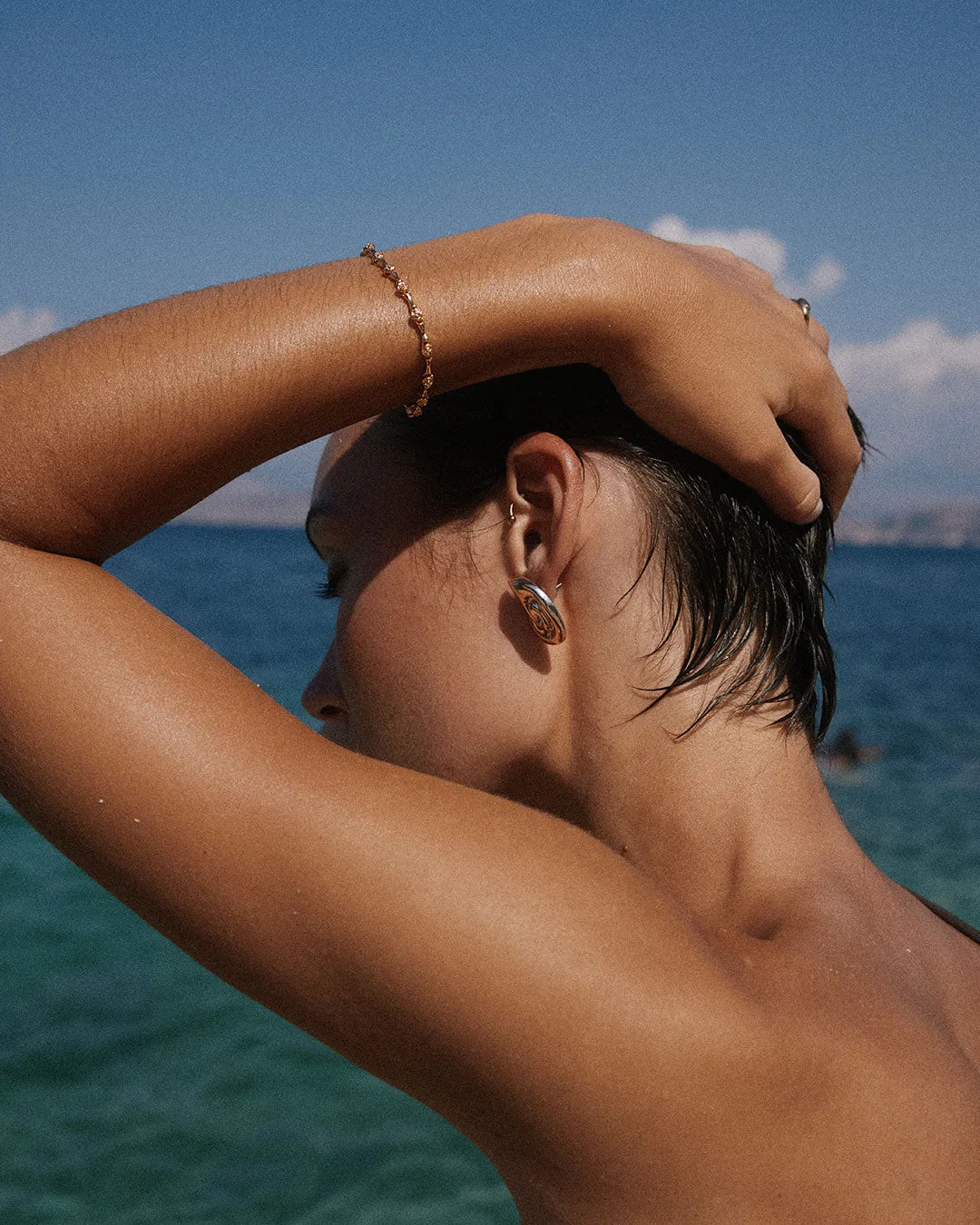 The Two-Tone Coquille Studs sold by Luv Aj product image thumbnail 5