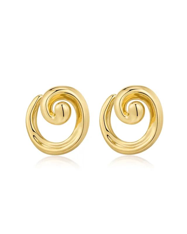 The Seashell Coil Studs sold by Luv Aj