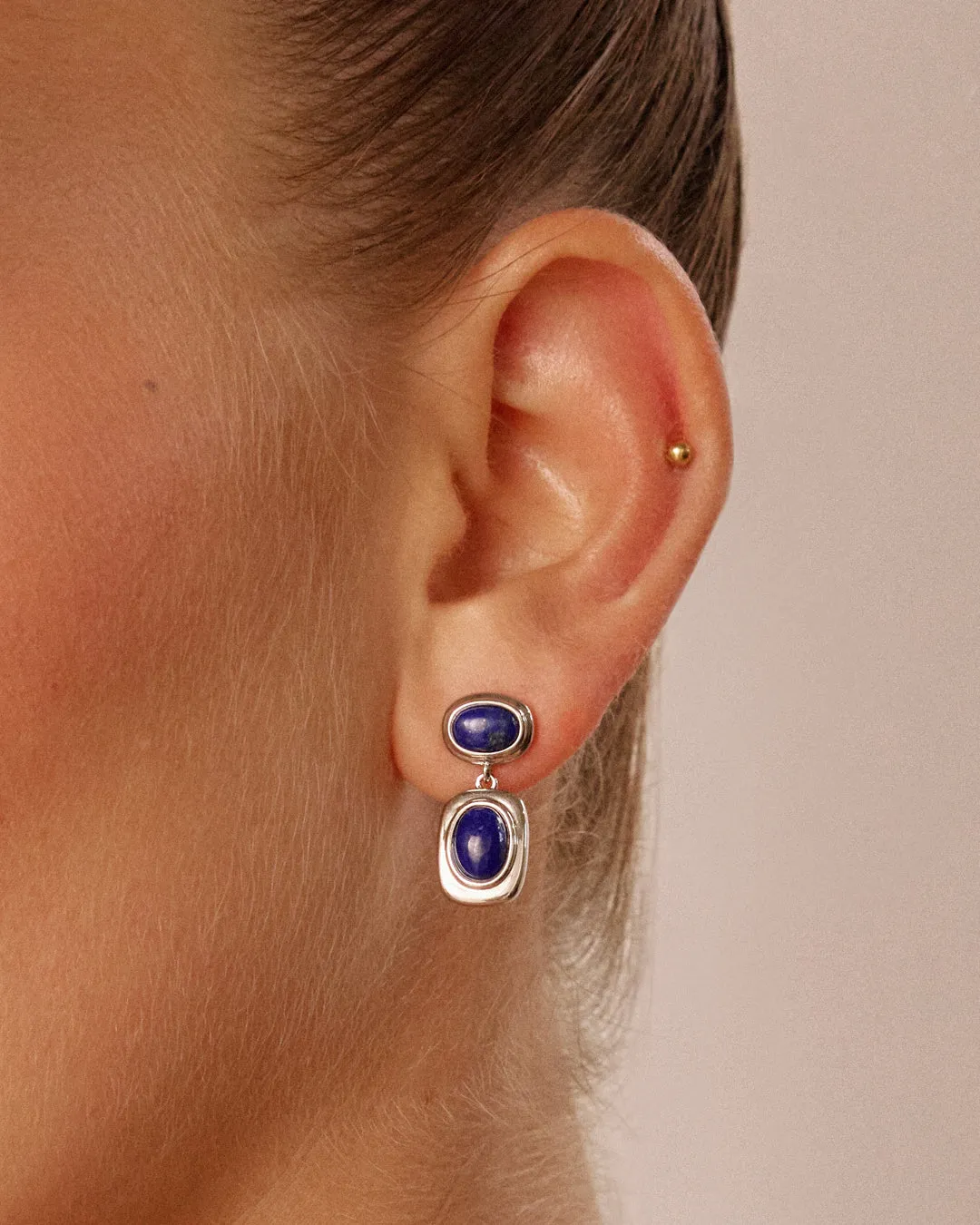 The Lapis Double Studs sold by Luv Aj product image thumbnail 5