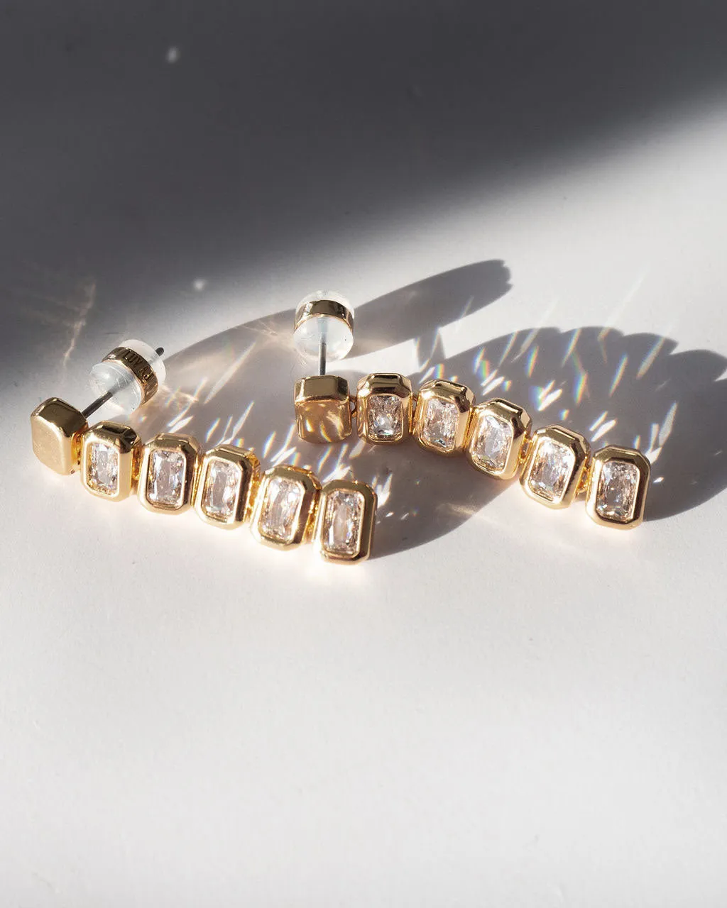 The Bianca Bezel Drop Studs sold by Luv Aj product image thumbnail 4