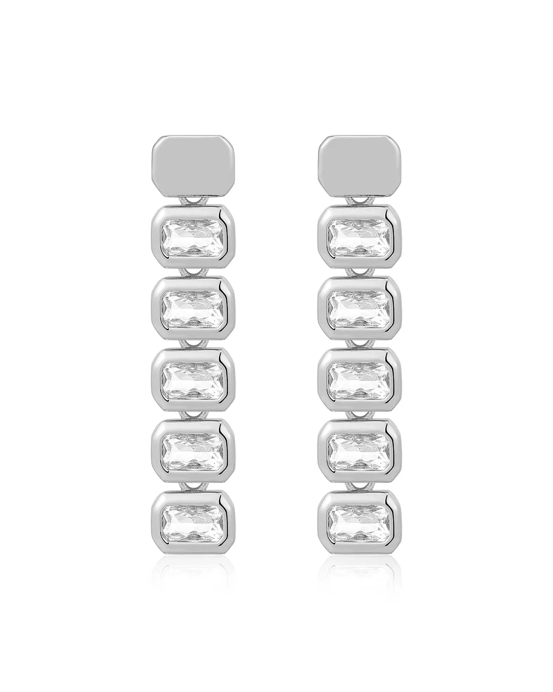 The Bianca Bezel Drop Studs sold by Luv Aj product image thumbnail 2