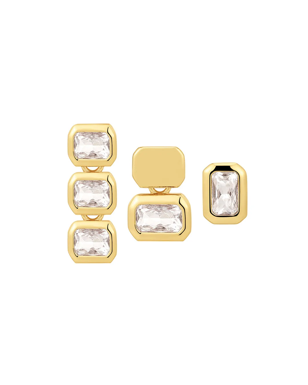The Bianca Bezel Studs Set sold by Luv Aj product image thumbnail 5