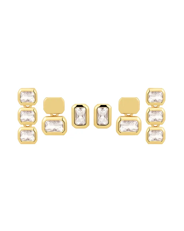 The Bianca Bezel Studs Set made by Luv Aj