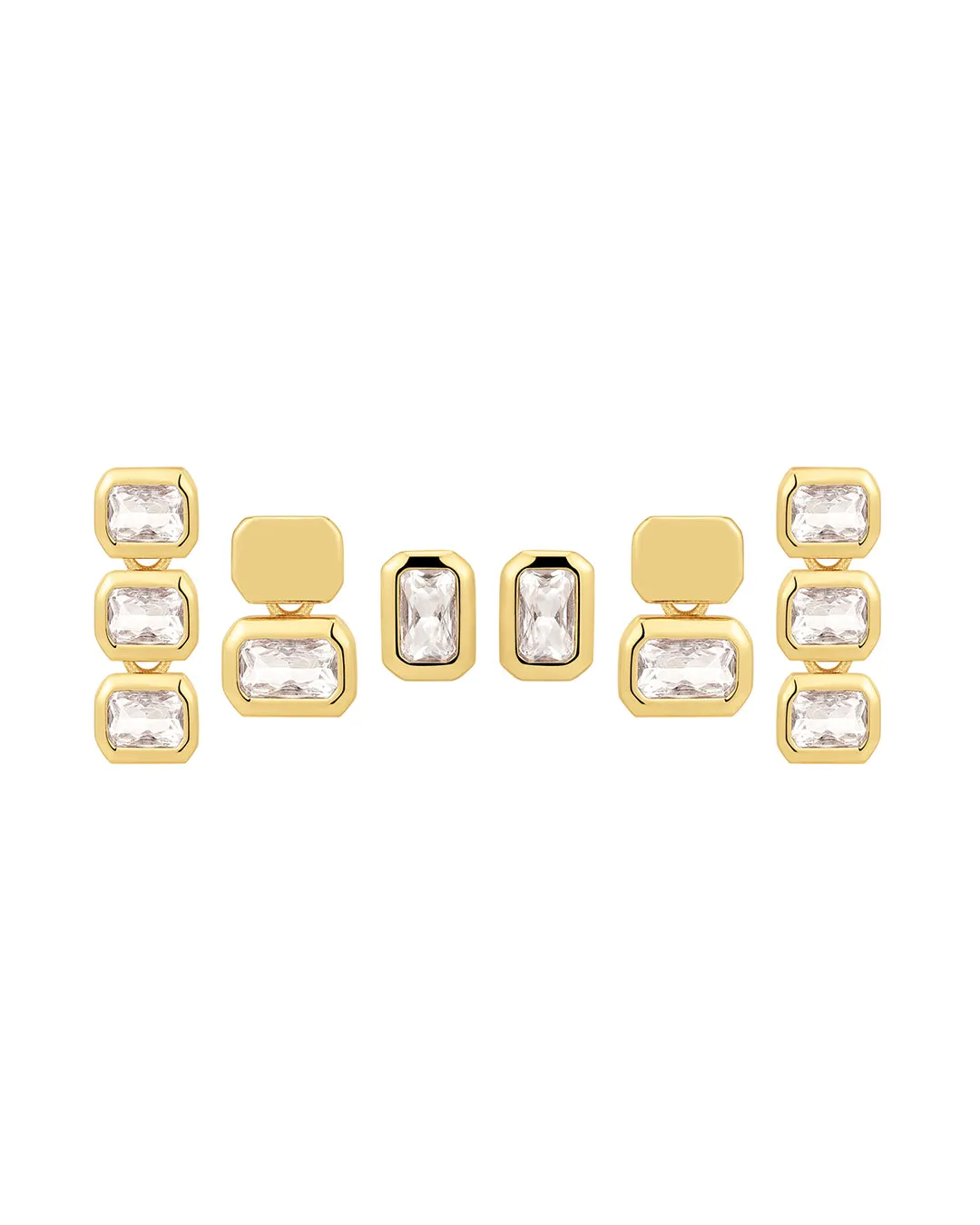 The Bianca Bezel Studs Set sold by Luv Aj