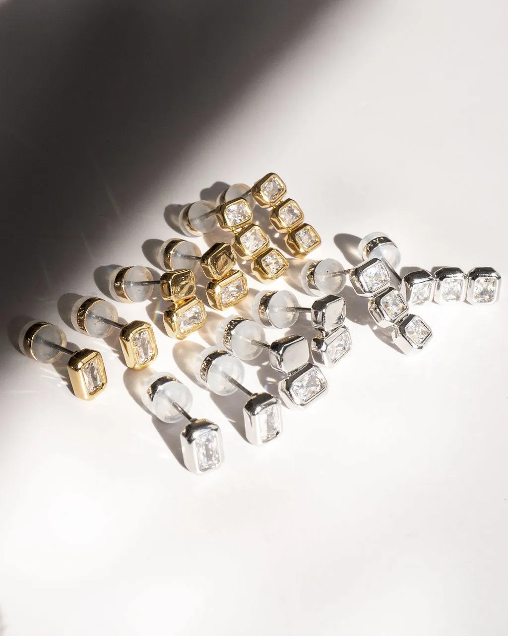 The Bianca Bezel Studs Set sold by Luv Aj product image thumbnail 4