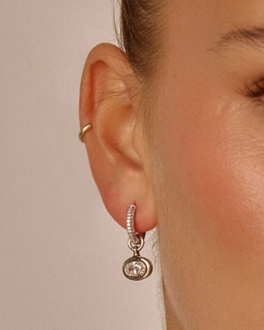 The Oval Double Bezel Charm Huggies sold by Luv Aj product image thumbnail 4