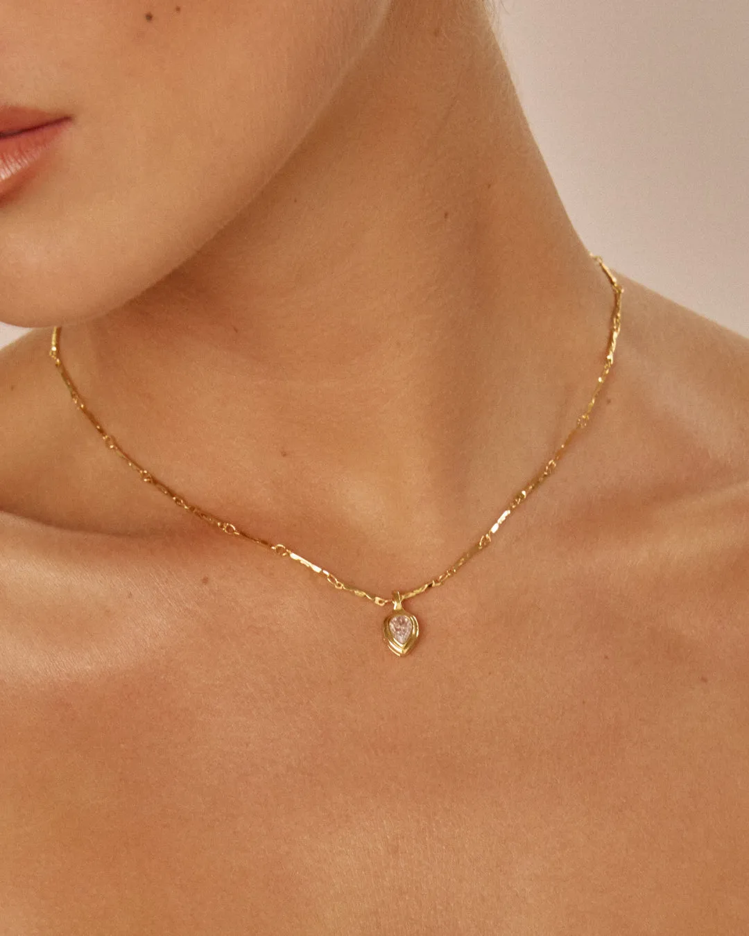 The Pear Double Bezel Charm Necklace sold by Luv Aj product image thumbnail 3