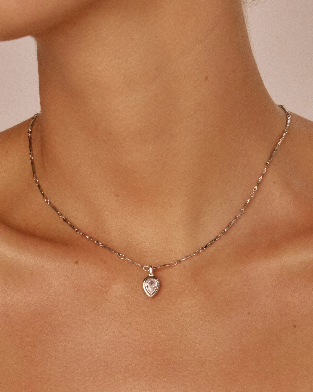 The Pear Double Bezel Charm Necklace sold by Luv Aj product image thumbnail 4