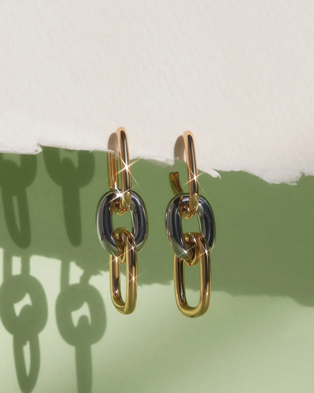 Two-Tone Chain Link Huggies sold by Luv Aj product image thumbnail 5