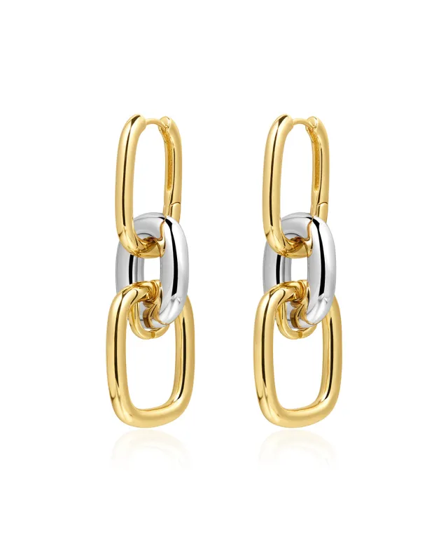 Two-Tone Chain Link Huggies sold by Luv Aj