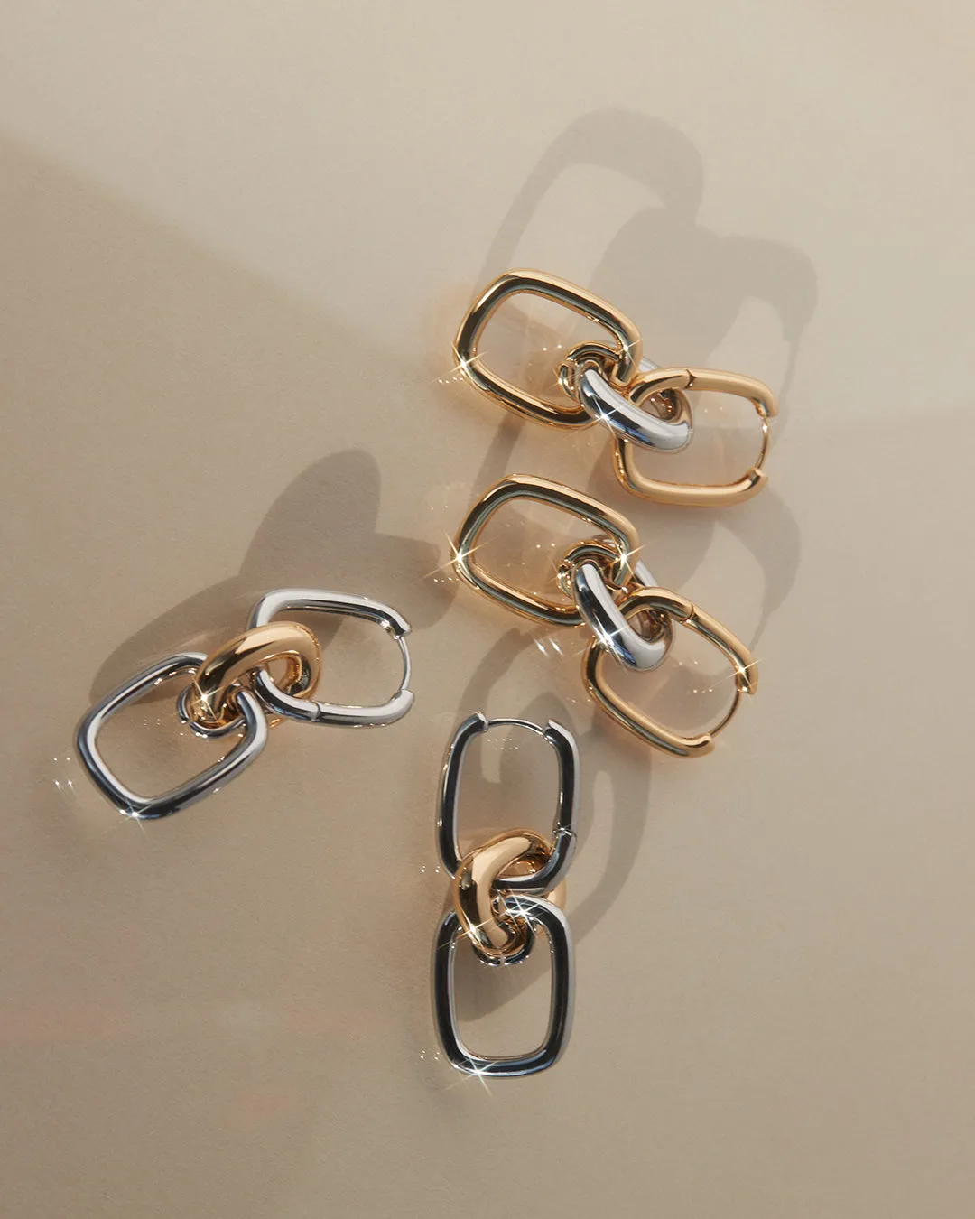 Two-Tone Chain Link Huggies sold by Luv Aj product image thumbnail 3