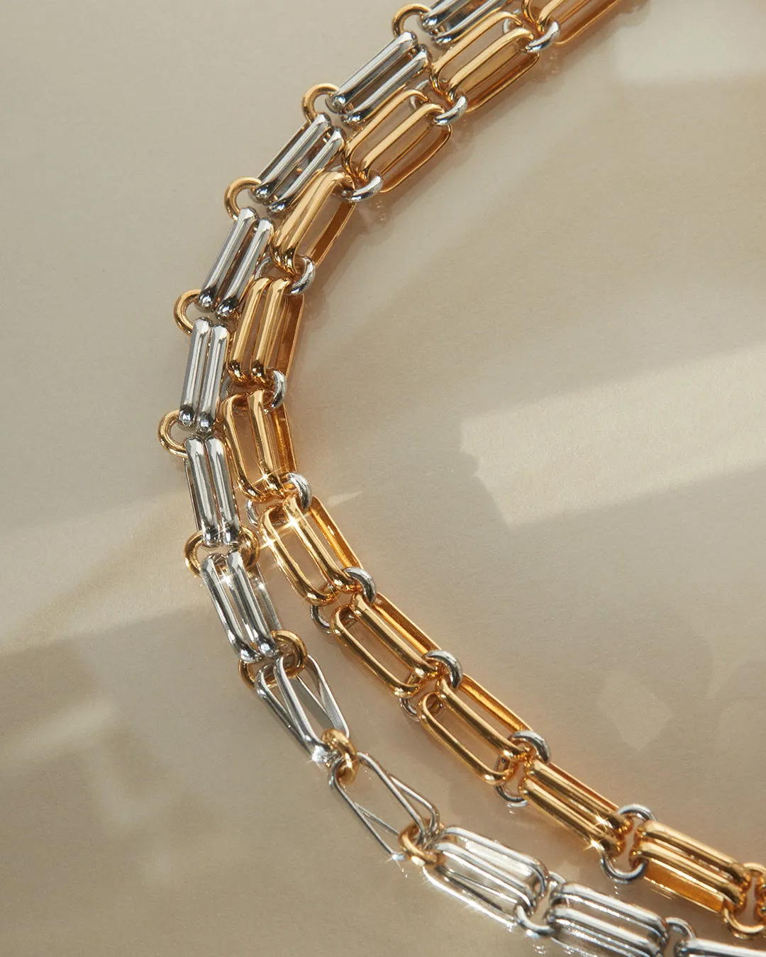 Dalia Two-Tone Chain Necklace sold by Luv Aj product image thumbnail 4