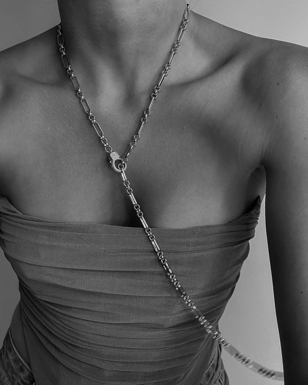 Pave Clasp Lariat- Gold sold by Luv Aj product image thumbnail 4