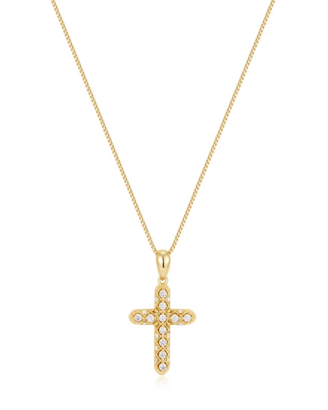 Coco Cross Necklace- Gold made by Luv Aj