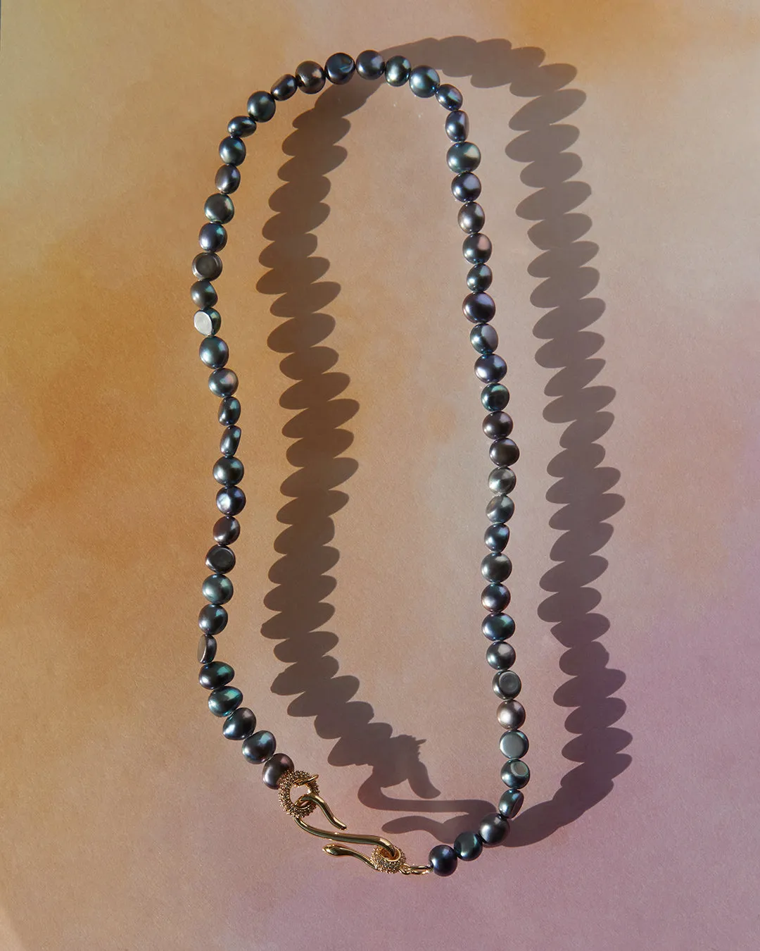 The Pave Hook Pearl Necklace sold by Luv Aj product image thumbnail 4