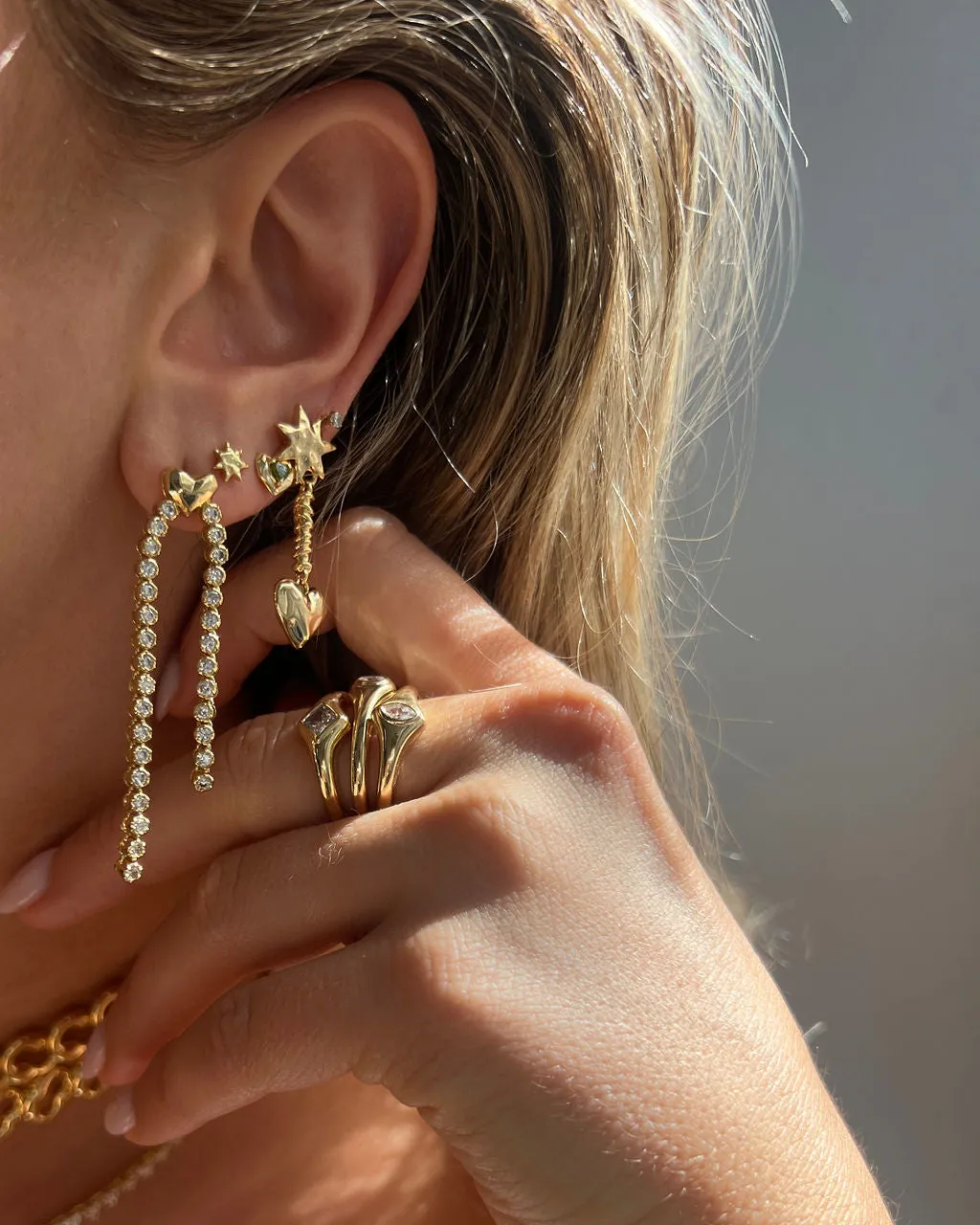 The Molten Heart Studs Set sold by Luv Aj product image thumbnail 3