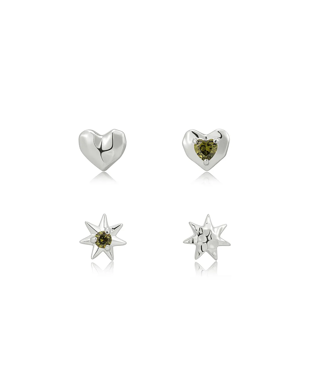 The Molten Heart Studs Set sold by Luv Aj product image thumbnail 2