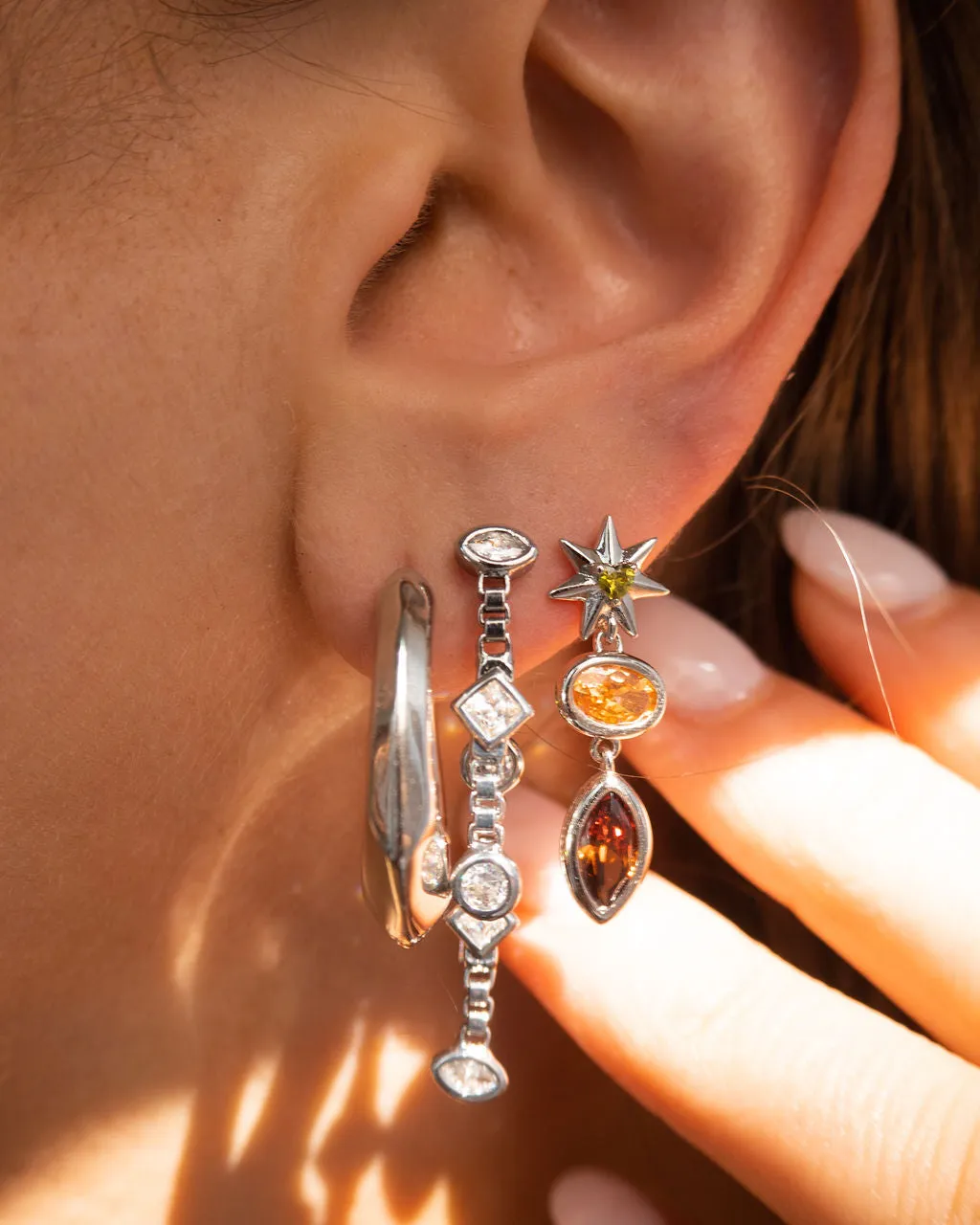 The Camille Double Chain Studs sold by Luv Aj product image thumbnail 5