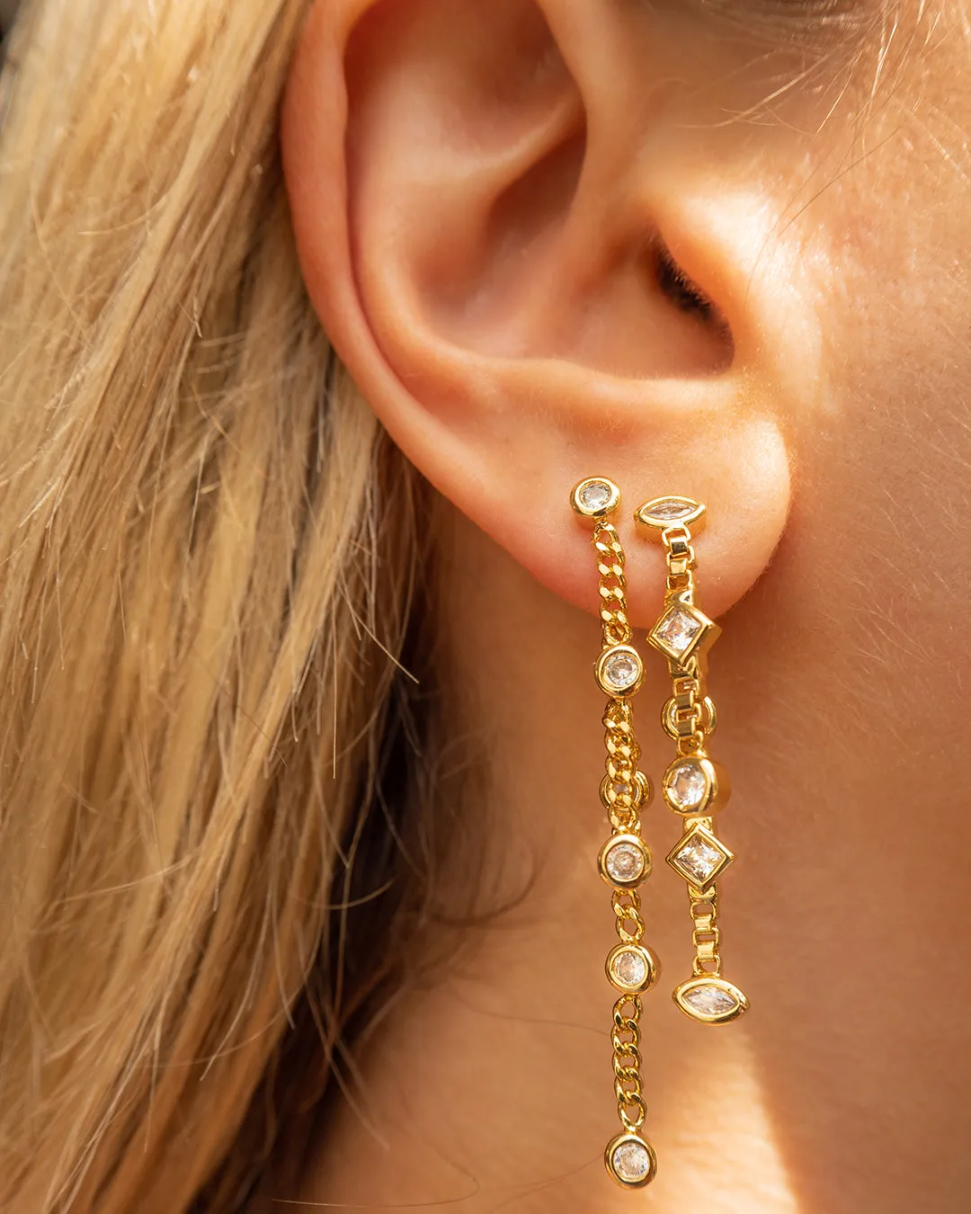 The Camille Double Chain Studs sold by Luv Aj product image thumbnail 3