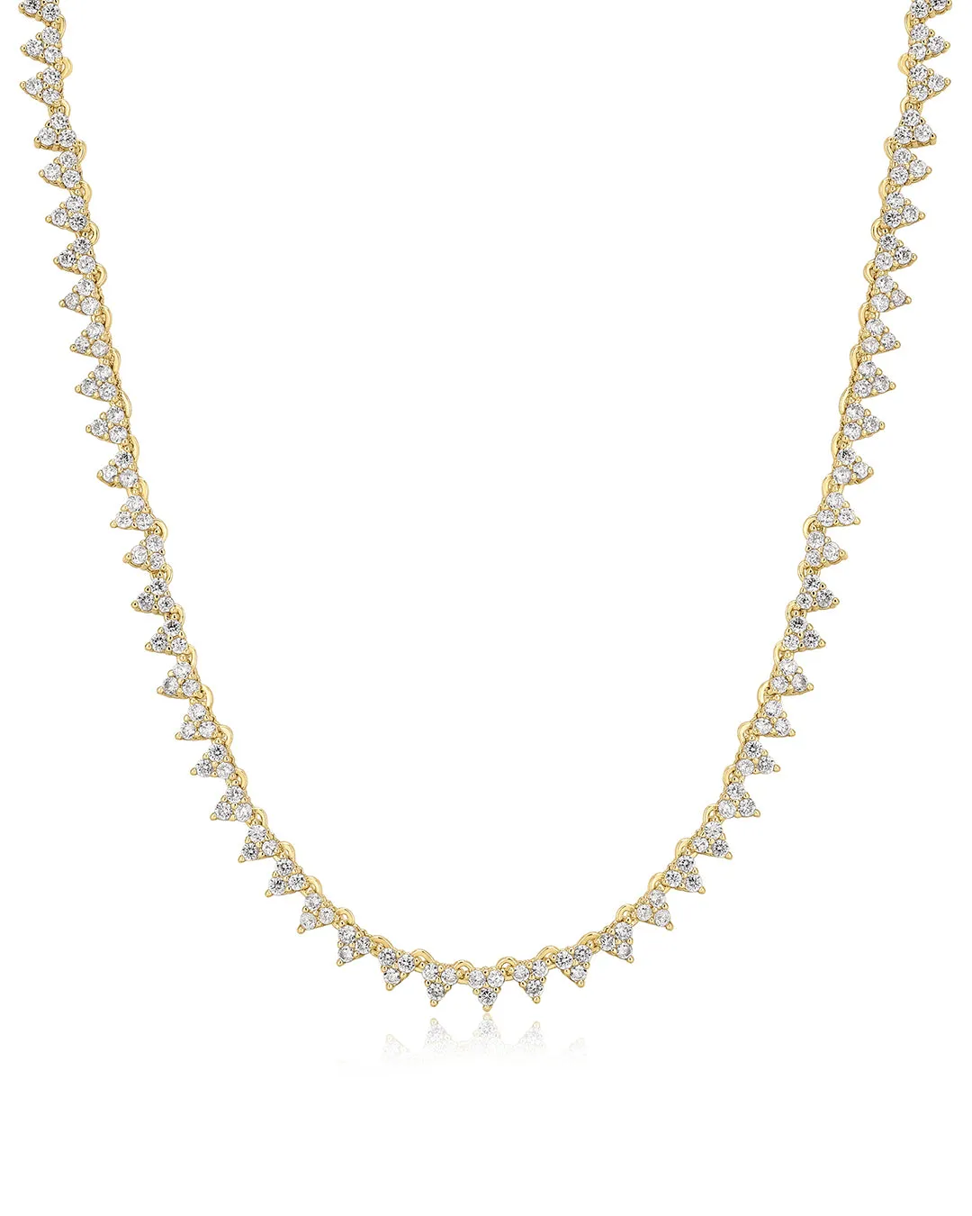The Isabelle Stud Tennis Necklace sold by Luv Aj