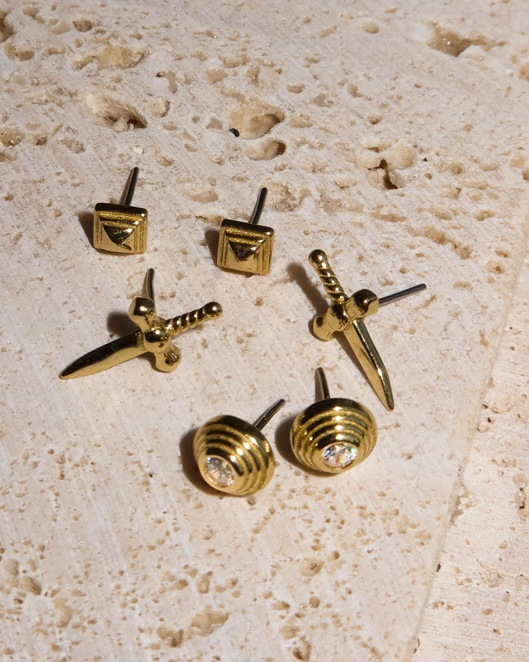 The Round Step Cut Studs sold by Luv Aj product image thumbnail 4