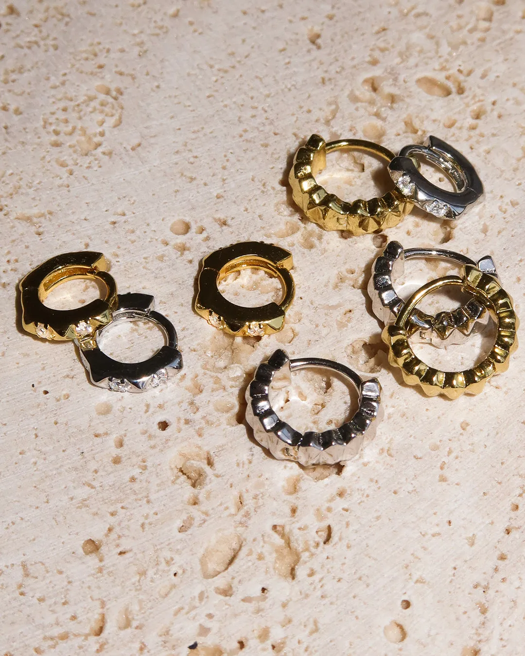 The Punk Stud Pave Huggies sold by Luv Aj product image thumbnail 5