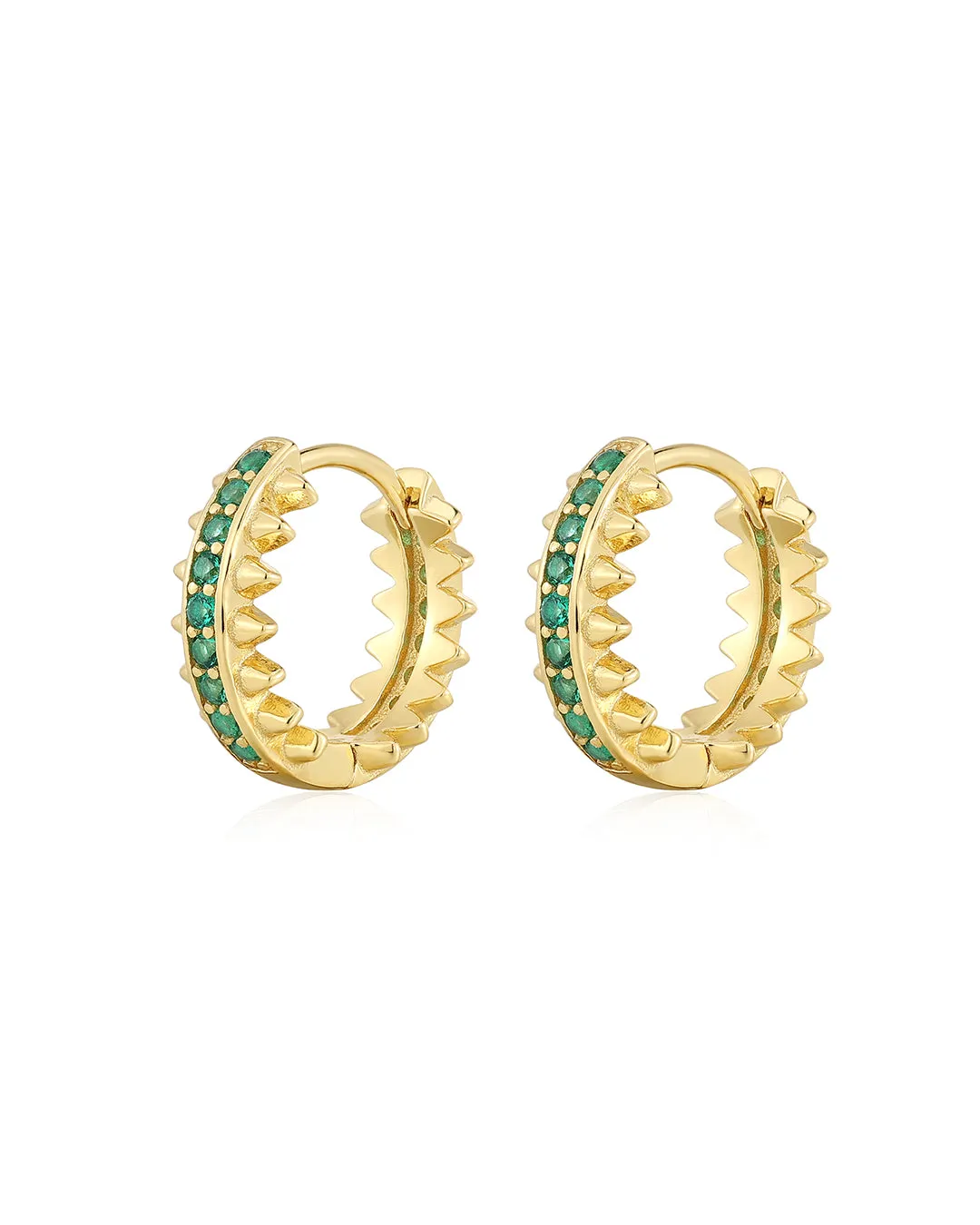 The Pave Stripe Spike Huggies sold by Luv Aj