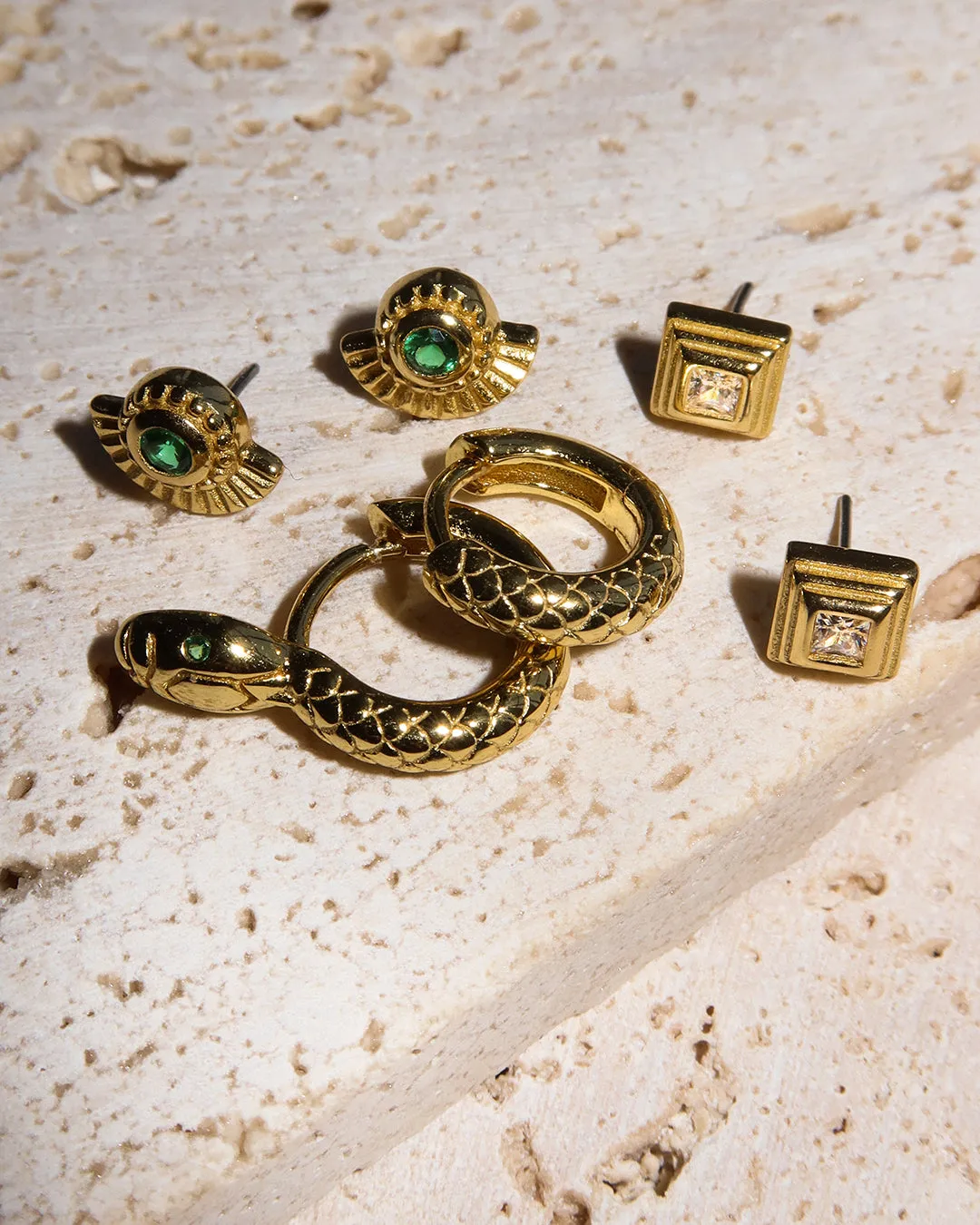 The Pave Step Cut Pyramid Studs sold by Luv Aj product image thumbnail 4