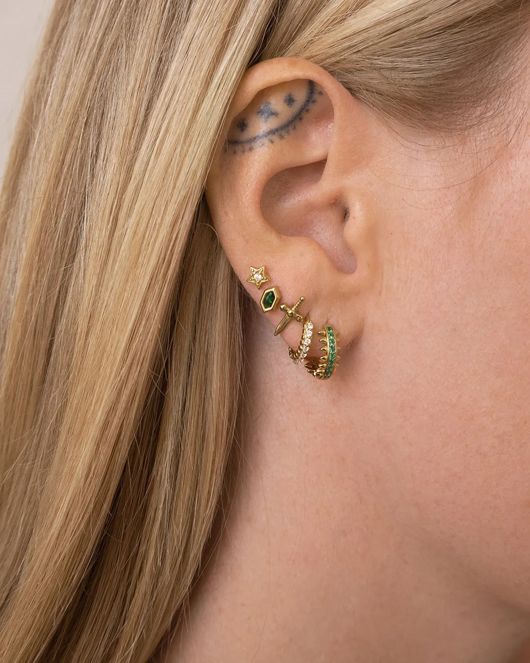 The Geo Stone Bezel Studs sold by Luv Aj product image thumbnail 3