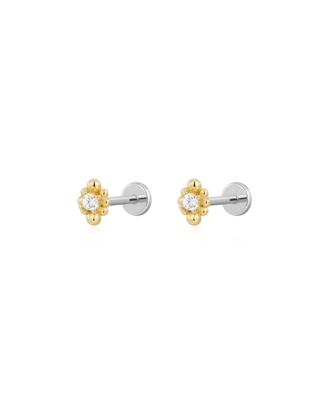 The Bubble Diamonte Studs sold by Luv Aj