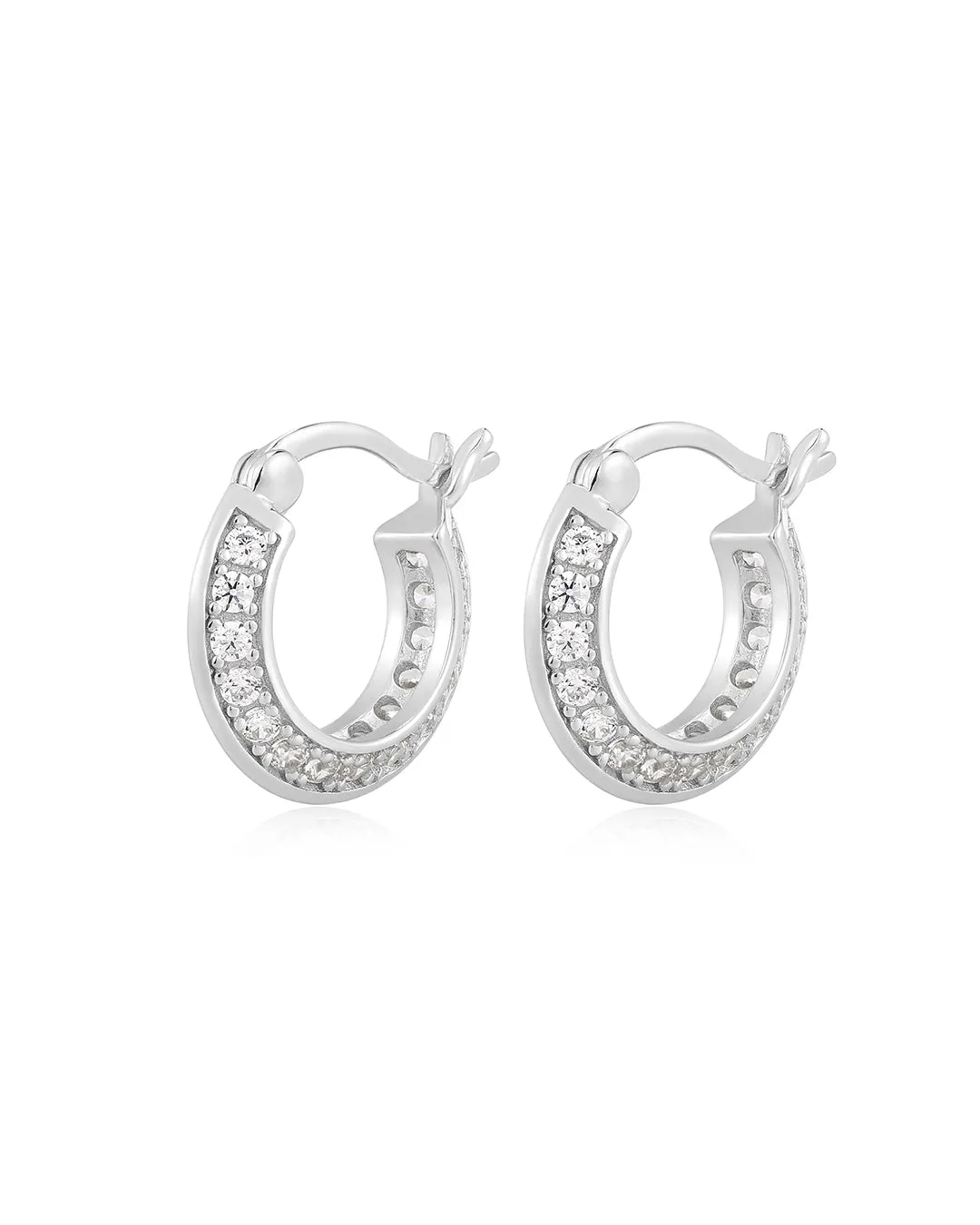 The Bevel Pave Edge Huggies sold by Luv Aj product image thumbnail 2