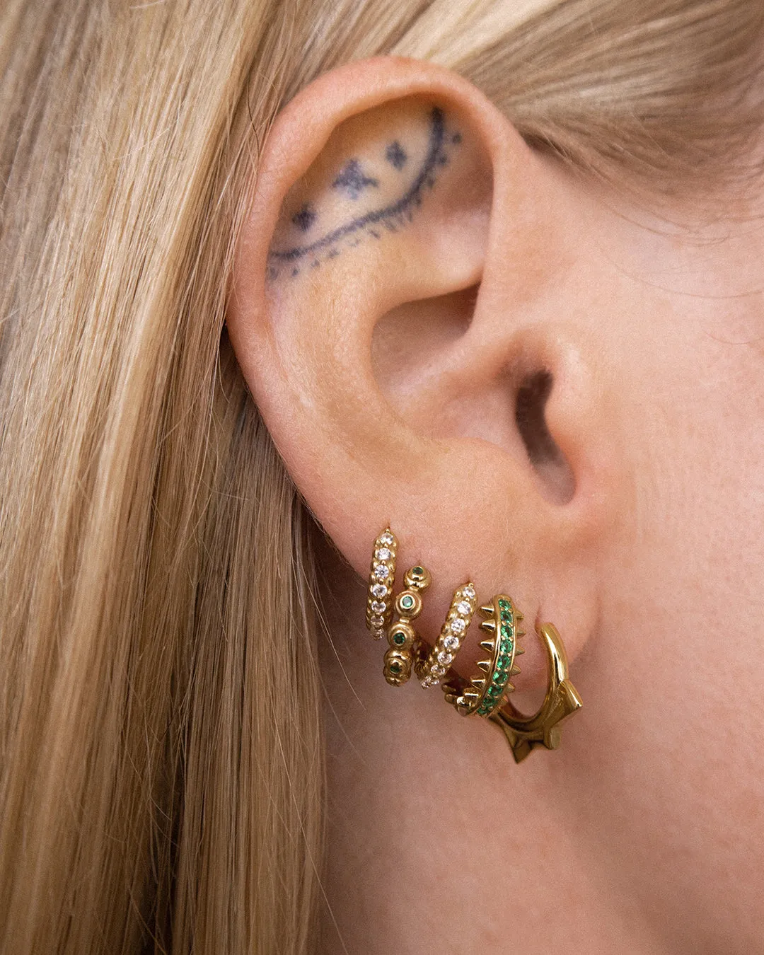 The Beaded Pave Huggies sold by Luv Aj product image thumbnail 3