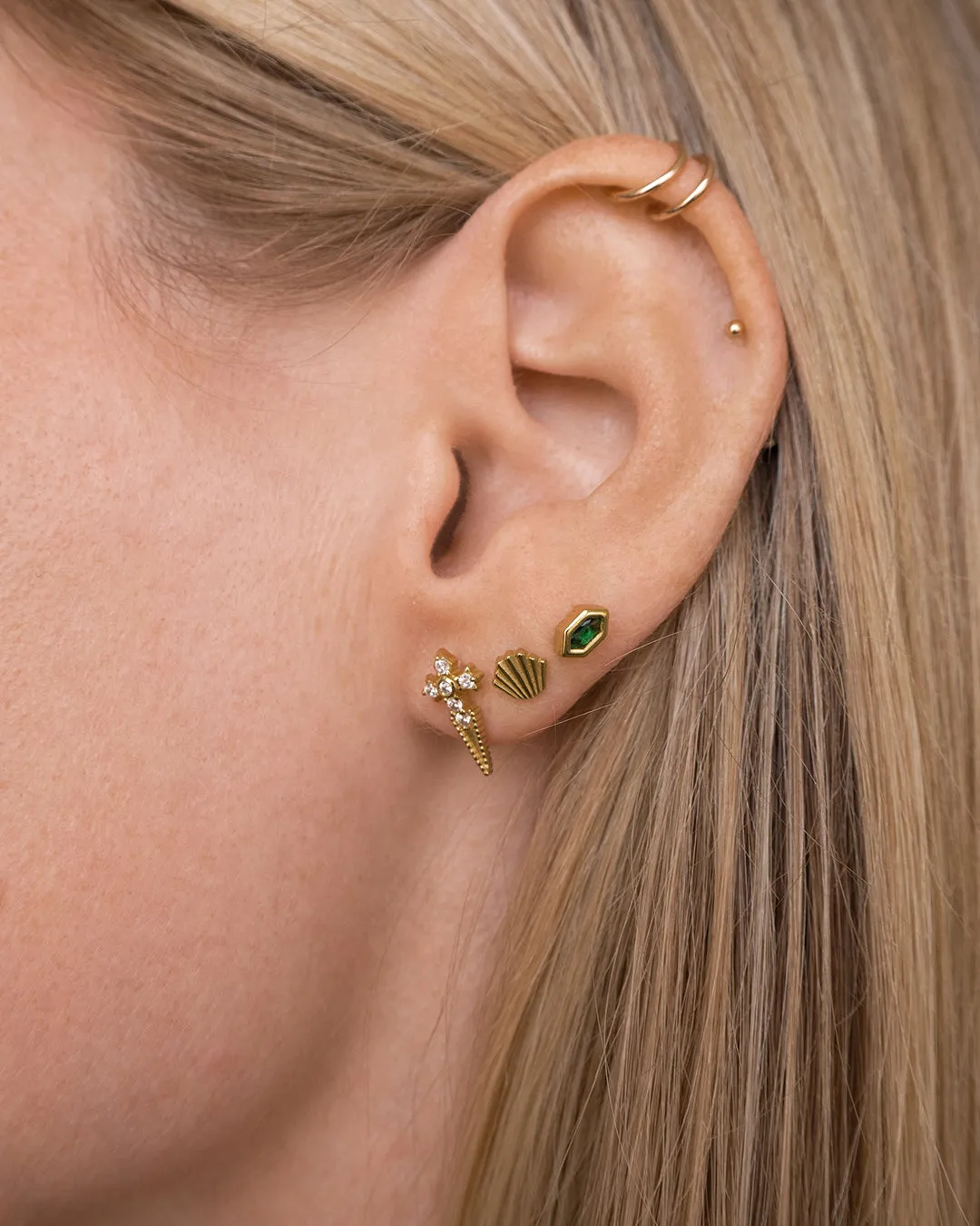 The Art Deco Fan Studs sold by Luv Aj product image thumbnail 5