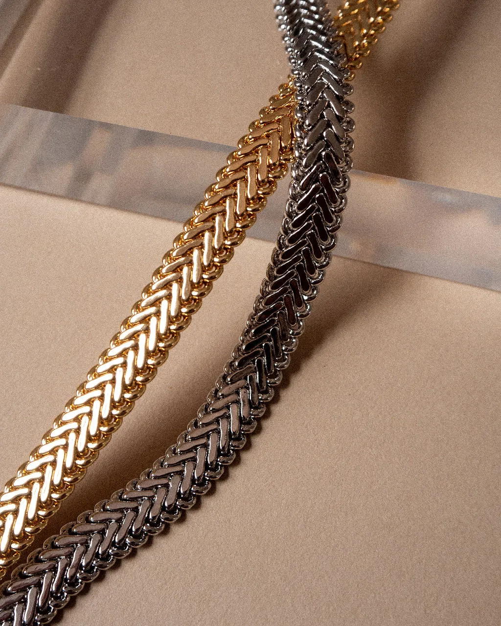 Domenico Chain Necklace- Silver sold by Luv Aj product image thumbnail 3