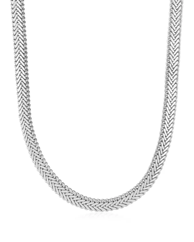 Domenico Chain Necklace- Silver made by Luv Aj