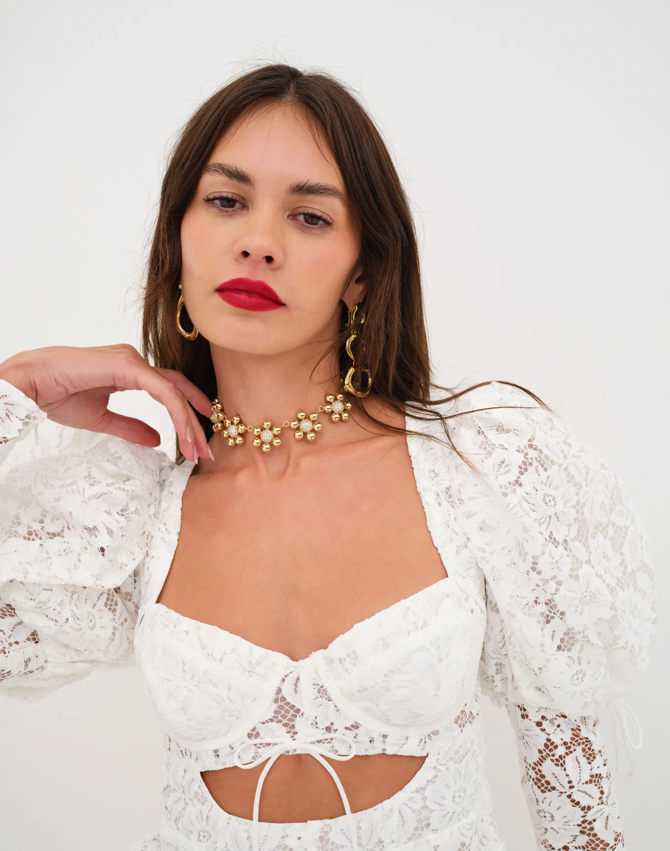 Daisy Statement Necklace- Silver sold by Luv Aj product image thumbnail 3