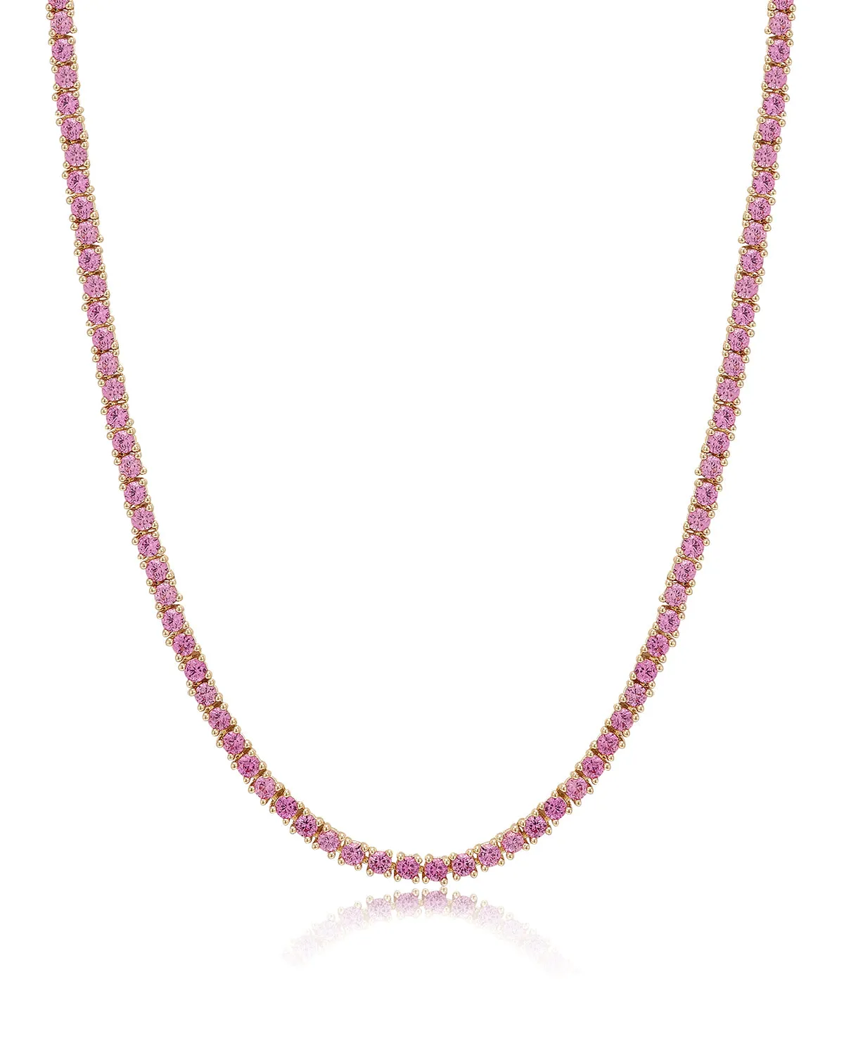 Mini Ballier Necklace- Pink- Gold sold by Luv Aj