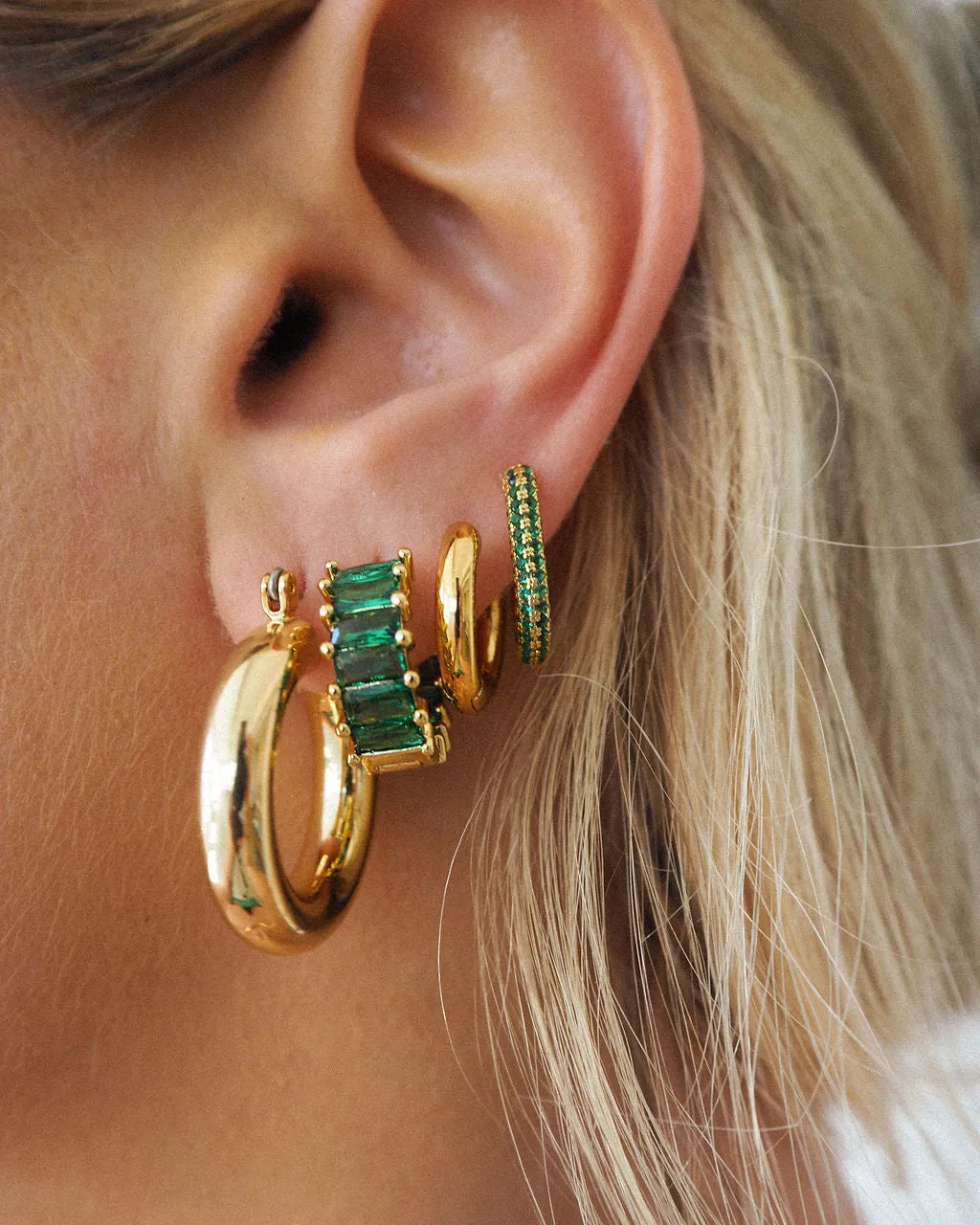 Emerald Ballier Huggies- Emerald Green- Gold sold by Luv Aj product image thumbnail 2