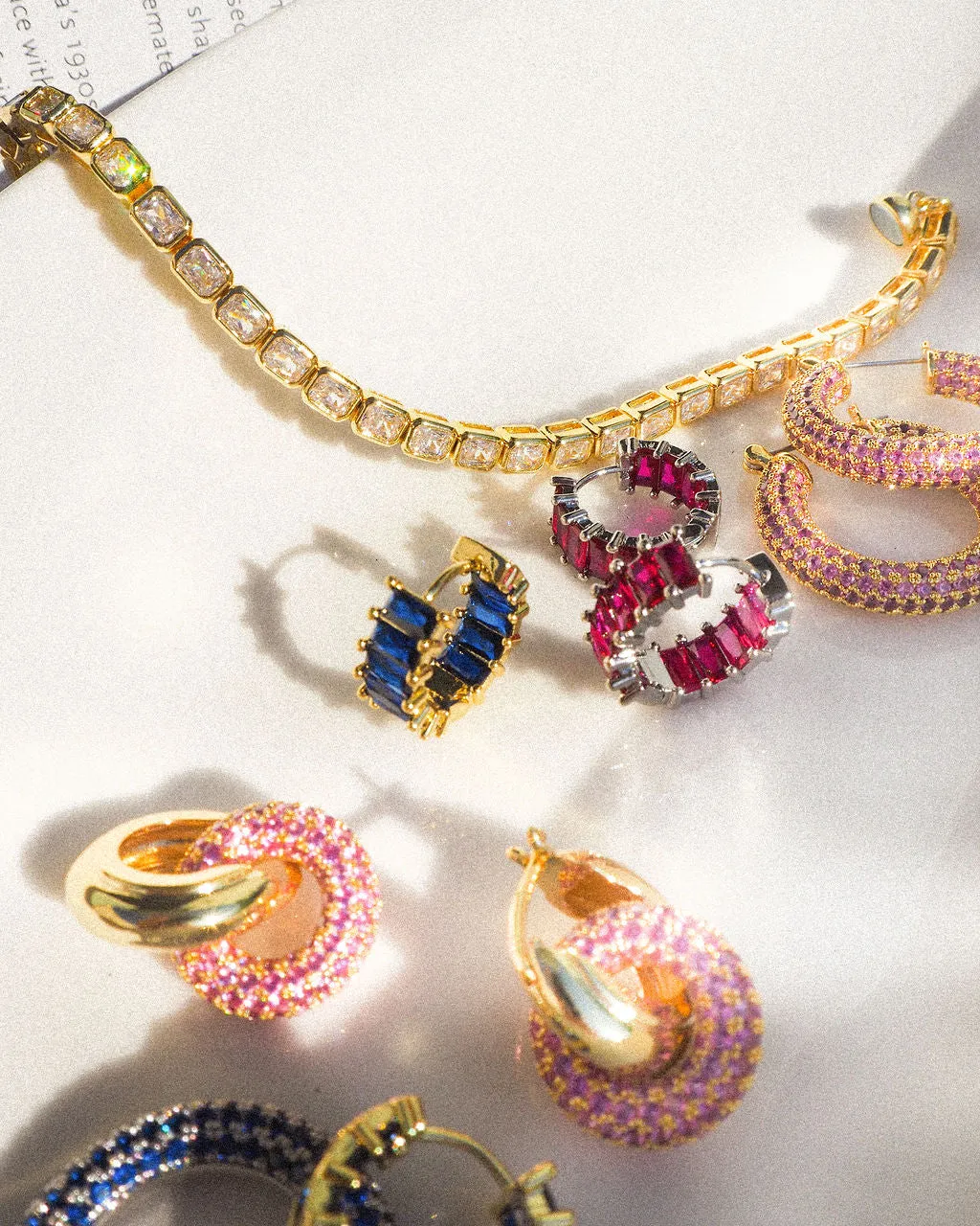 Emerald Ballier Huggies- Ruby Red- Silver sold by Luv Aj product image thumbnail 3