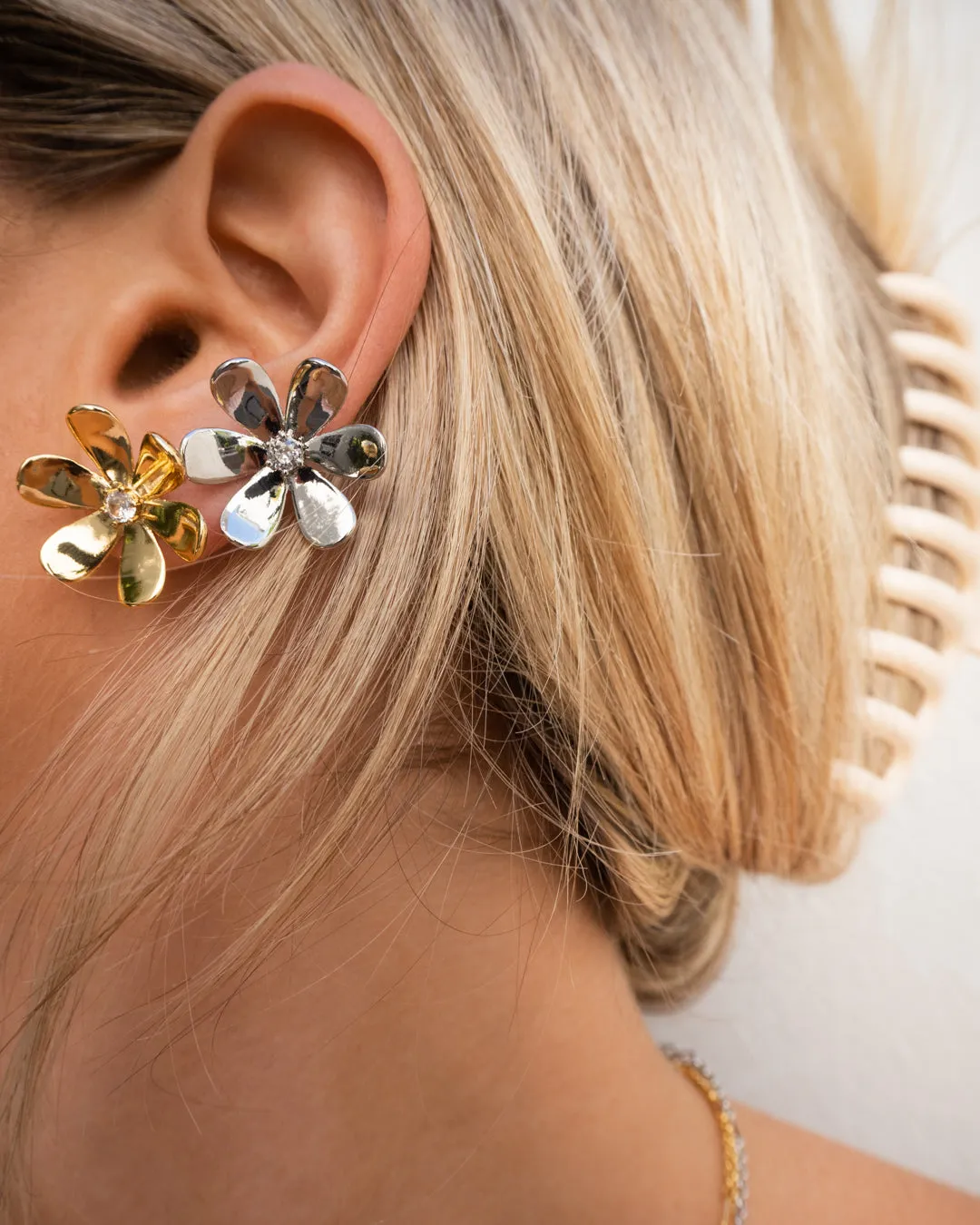 Daisy Statement Studs- Gold sold by Luv Aj product image thumbnail 4