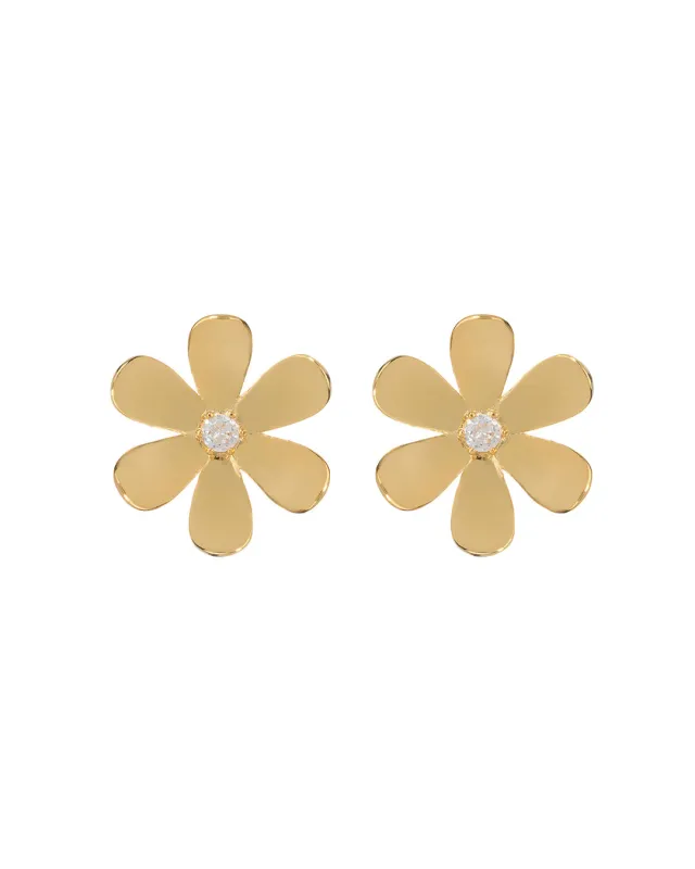 Daisy Statement Studs- Gold sold by Luv Aj