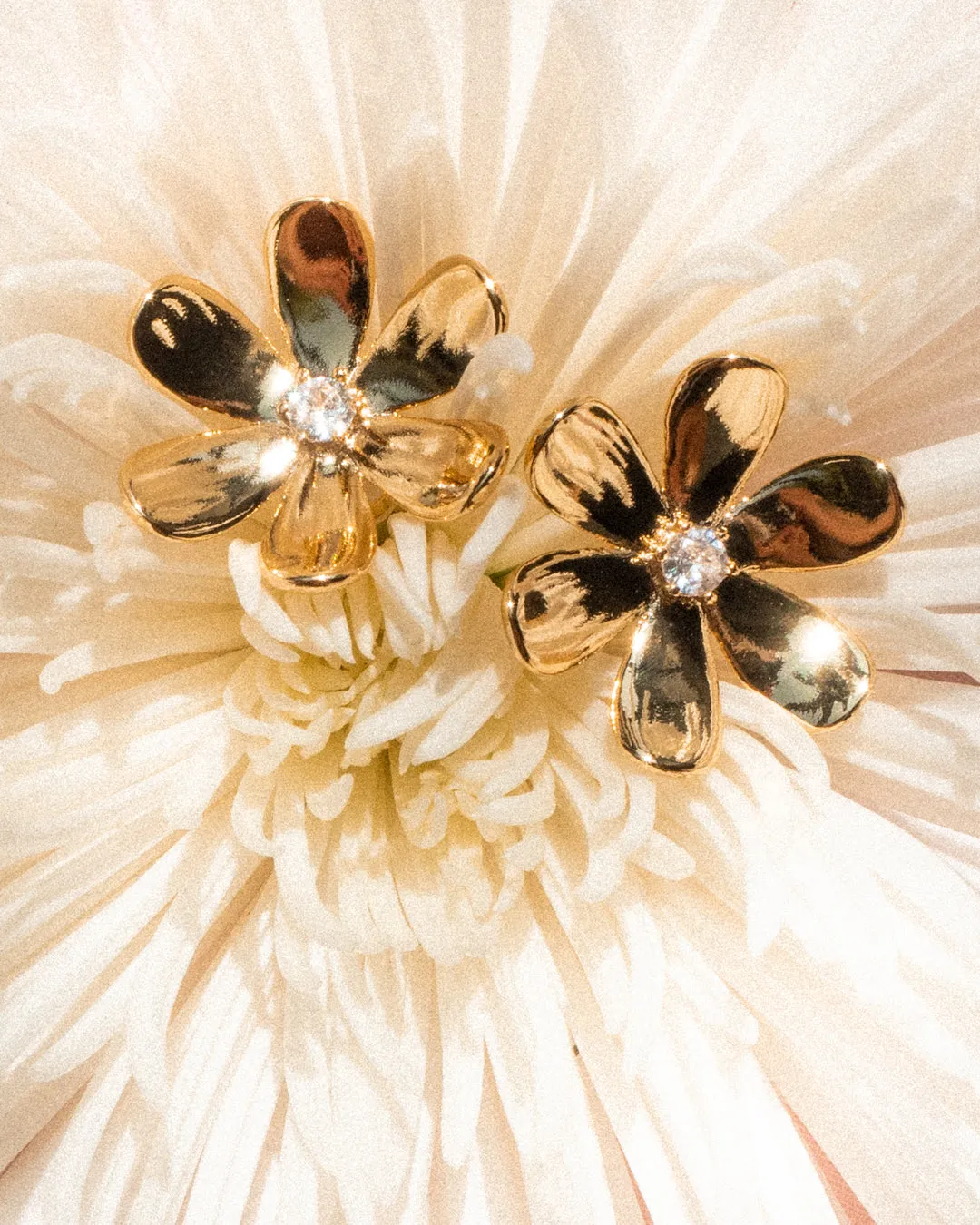 Daisy Statement Studs- Gold sold by Luv Aj product image thumbnail 3