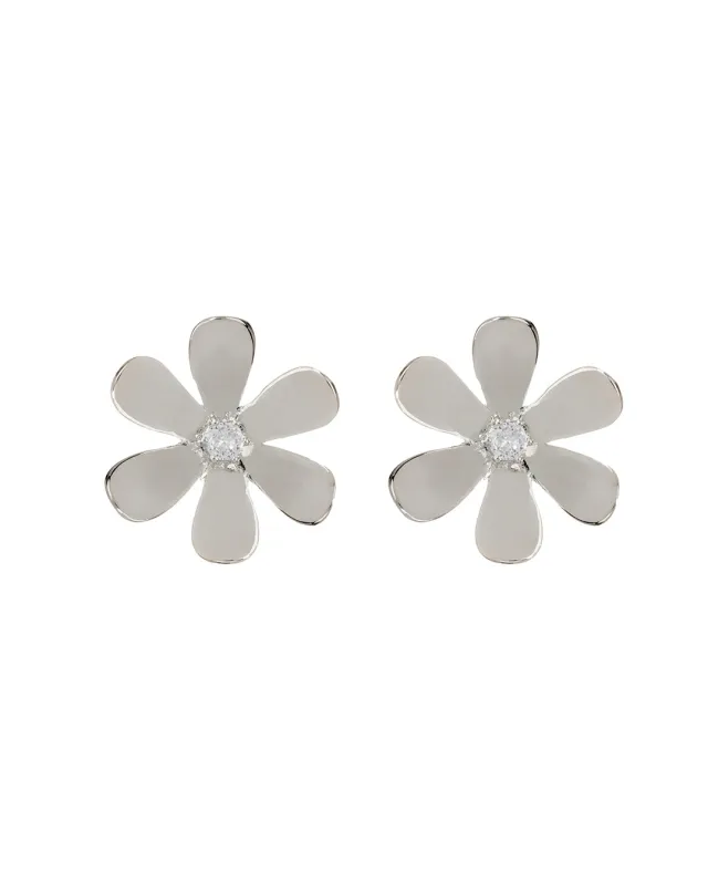 Daisy Statement Studs- Silver sold by Luv Aj