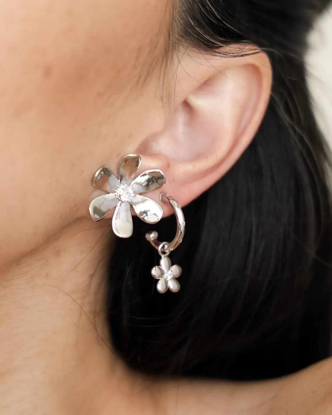 Daisy Statement Studs- Silver sold by Luv Aj product image thumbnail 4