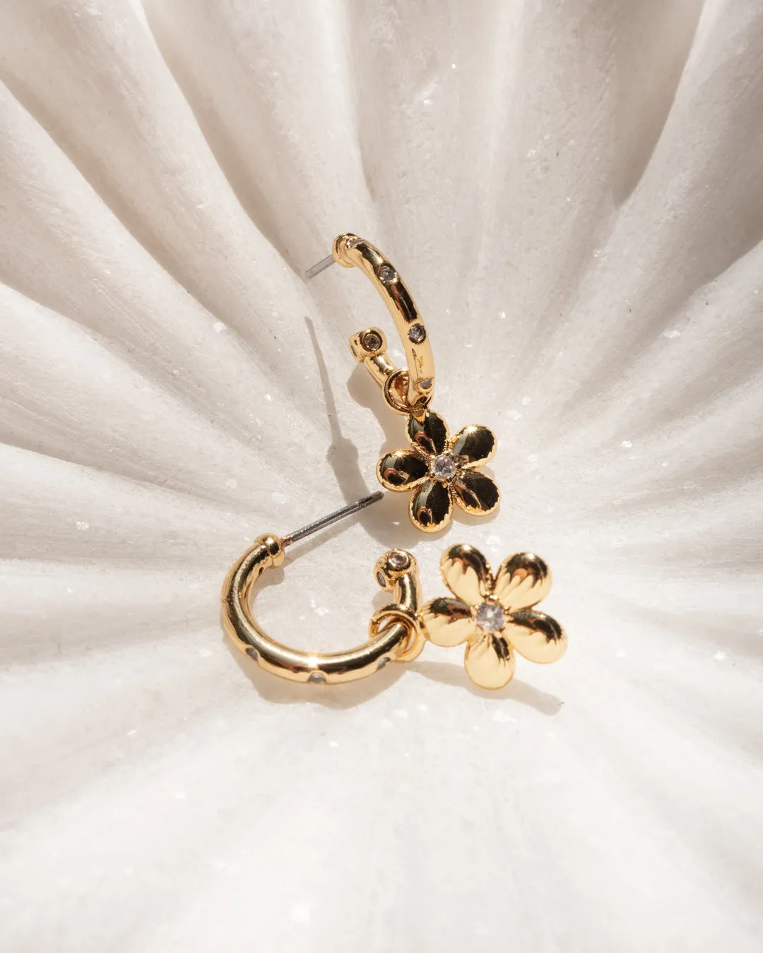 Diamonte Daisy Hoops- Gold sold by Luv Aj product image thumbnail 3