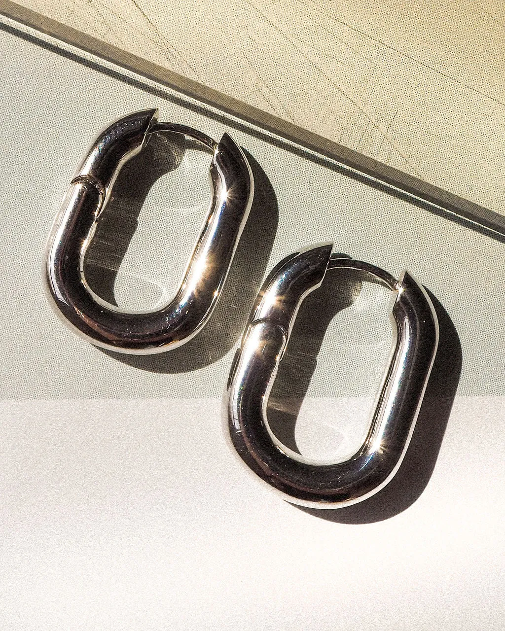 XL Chain Link Hoops- Silver sold by Luv Aj product image thumbnail 3